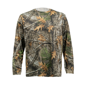 Vente en gros de t-shirts à manches longues pour hommes en polyester 100% à séchage rapide, imprimés sur mesure, UPF50+, camouflage, pour la chasse, la pêche, la randonnée - Product Image 1