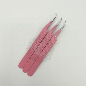 Pince à épiler en poudre rose durable 45 degrés Lite pince à épiler en acier inoxydable de qualité supérieure prix de gros - Product Image 5