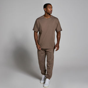 T-shirt anti-rides d'été à manches courtes, couleur unie, épaules tombantes, en coton respirant, confortable et à séchage rapide, vente en gros - Product Image 2