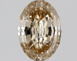 Diamant naturel ovale taille step 1,02 carats, couleur marron clair fantaisie C3, pureté VS1, qualité supérieure, diamant extra-doux extra-clair, pour bijoux - Product Image 1