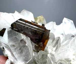 Terminated Brookite <b>Crystals</b> On Quartz <b>Cluster</b> From Pakistan Rare Natural Mineral Specimen Collector Display Piece - Product Image 4