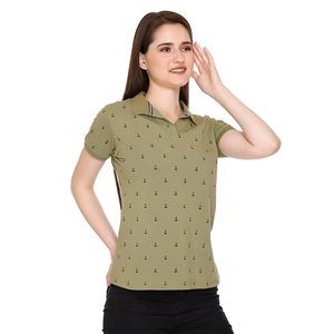 Polos de Mujer Estampados Más Vendidos, Polos Casuales de Manga Corta con Cuello Camisero, Diseño Personalizado, Talla Grande - Product Image 6