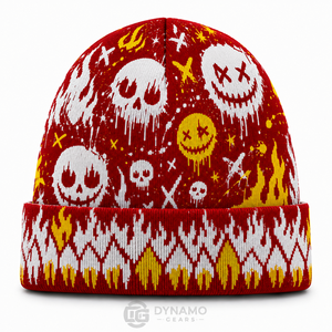 Custom Halloween Beanies Knitted Acrylic Skull Beanie Hats Horror Funky <b>Winter</b> <b>Caps</b> for Men Women - Product Image 1