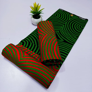 Tissu africain imprimé Gaborone de haute qualité et mélange de coton Ankara à texture mémoire pour la mode féminine - Product Image 2