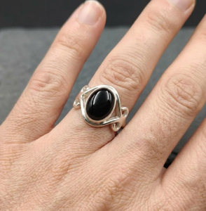 Handmade 925 Sterling Silver Rose Gold Plated Black Onyx Gemstone 10x12mm Oval Shape Bezel Setting Christian Fashion <b>Finger</b> <b>Ring</b> - Product Image 4