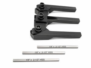 Porte-outil de coupe et d'abattage pour mini-tour industriel Taurish, queue de 5/16 po avec jeu de 3 forets HSS M2 de 1/8 po - Product Image 1