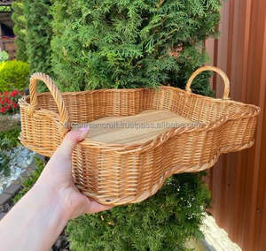 Bandeja de servicio ecológica de ratán pulido recuerdo de estilo amor para cocina y desayuno USO tamaño personalizado - Product Image 4