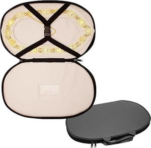Étui à collier en chaîne – Imitation cuir noir avec doublure rembourrée douce |   Sac de transport pour franc-maçon (violet) - Product Image 1