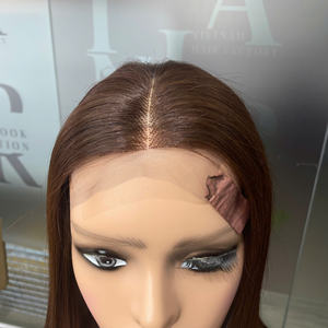 Precio de fábrica 100% Raw Virgin Vietnamita Humano Encaje Peluca Trama Hueso Recto Color Chocolate Super Doble Extensiones de cabello - Product Image 5