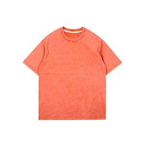 T-shirt délavé à l'acide pour femme, 100 % coton, tissu léger, respirant, doux, coupe confortable, tendance, décontracté, streetwear élégant - Product Image 3