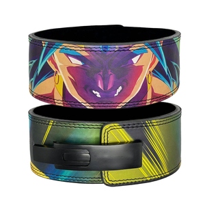 Cinturón de levantamiento de pesas ajustable con cierre de hebilla con estampado de anime vibrante, soporte transpirable para la cintura para entrenamiento de fuerza y uso en el gimnasio - Product Image 2