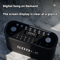 S1271PLUS 280W Machine de karaoké double DSP BT avec carte son, 2 micros sans fil TWS, TF, USB, AUX, streaming en direct, enregistrement, haut-parleur portable