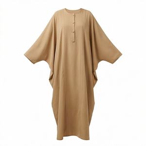 Abaya de Primera Calidad, Nuevo Estilo, Ropa Musulmana para Mujer, Color Personalizado, Vestido Islámico Modesto a Rayas para Mujer, Ropa al por Mayor - Product Image 1