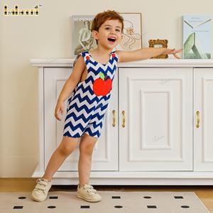 Lovely Apple Applique Boy Jon Ensemble de vêtements-100% Coton Vêtements pour enfants BB2115 par Babeeni - Product Image 3