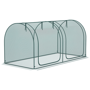 Rete da Giardino Verde 8x4 con Due Porte con Cerniera, Gabbia per Piante, Tenda Protettiva, Borsa per il Trasporto, 4 Picchetti per Giardino e Prato - Product Image 1
