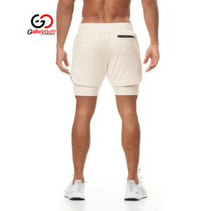 Solid Color <b>White</b> Sporty Gym <b>Shorts</b> Mid Waist Elastic Drawstring Zipper Pockets Quick Dry Breathable Gym Fitness <b>Shorts</b> - Product Image 2