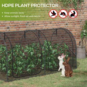 8FT X 4FT Women's Coats Zippered Crop Cage <b>for</b> Plant Protection Two Doors Storage Bag 4 <b>Ground</b> <b>Stakes</b> <b>for</b> Garden Yard Lawn Bl - Product Image 4