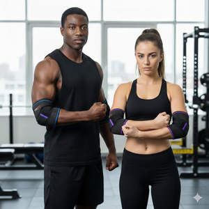 Attelle de coude en néoprène Rexfit Sport Premium 5 mm pour la musculation, le développé couché et la protection des articulations - Product Image 4