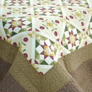 Set Copripiumino Trapuntato in Cotone con Stampa Fiori in Fiore, 3 Pezzi, Misura Full/Queen - Product Image 4