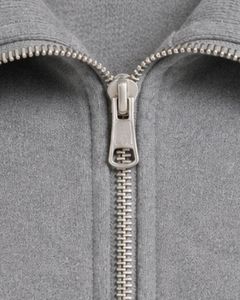 Light Gray <b>Men</b> Oversized Quarter Zip Sweatshirt <b>Pullover</b> Fleece Long Sleeve Casual Streetwear Sweater Custom Heavy Cotton Top - Product Image 6