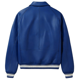 FURAT LEATHERS Manteaux Varsity Rose en Peau de Mouton Personnalisés Respirants à Col Montant et Fermeture Éclair Frontale pour Hommes – Collection Automne Décontractée - Product Image 4