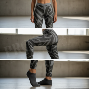Leggings personnalisés avec votre propre logo de marque imprimé, leggings de fitness de haute qualité, matière personnalisée, pantalon athlétique ajusté et moulant - Product Image 4