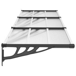 Toldo de policarbonato negro grande y duradero para puerta, gazebo y pérgola para exteriores. - Product Image 4