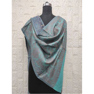 Luxury Fine <b>Wool</b> Zari Tree Cutting Jaal Stole for Women Premium Soft Warm Shawl 70x200cms Elegant Designer <b>Wrap</b> Ready Stock - Product Image 5