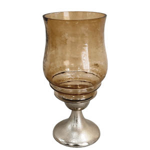 Elegante Portavelas de Vidrio con Acabado Dorado Hecho a Mano para Decoración de Mesa de Boda y Fiestas, Accesorio de Decoración para el Hogar - Product Image 4