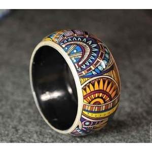 Bracelets en bois classiques faits à la main, accessoire culturel - Product Image 2