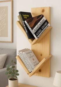 Book <b>Shelves</b> For Study Room Book organized For Study Room Book Wall Holder For Library & office Mango Wood Book <b>Shelves</b> For Wall - Product Image 4