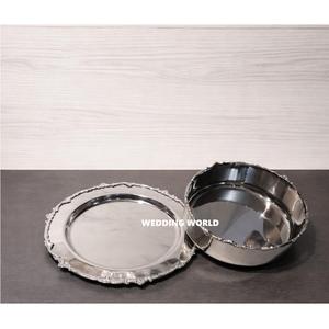 Bol à chocolat en métal très tendance pour le Moyen-Orient, dernière collection arabe, finition nickel brillant, bol à chocolat de luxe. - Product Image 1