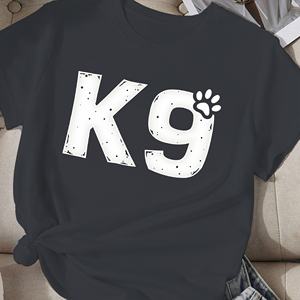 เสื้อยืดผู้หญิงพิมพ์ลายอุ้งเท้า K9ใส่สบาย - Product Image 4