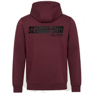Custom Embroidery Logo <b>Burgundy</b> Color <b>Men's</b> <b>Hoodie</b> Side Zip Up Spacious Storage Pocket Skin Friendly Soft Touch Fabric <b>Hoodie</b> - Product Image 2