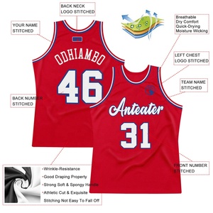 Maillot de basket-ball personnalisé en mesh, chemise de sport avec nom et numéro, tenue d'équipe pour l'entraînement scolaire et les matchs - Product Image 6