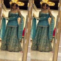 Robe de mariée indienne pakistanaise en soie brodée Lehenga Choli, longue, traditionnelle, coupe ample, ensemble de vêtements ethniques
