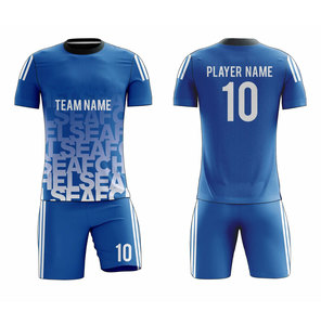 Conjunto de Camiseta de Fútbol Sublimada Chelsea, Cuello Redondo Azul, Manga Corta, Poliéster que Absorbe la Humedad, para Hombre Adulto, Todas las Temporadas - Product Image 1