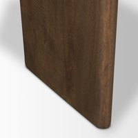 Table basse de salon contemporaine à plateau rond en marbre blanc avec trois pieds pliants en bois de manguier massif pour la maison ou le bureau