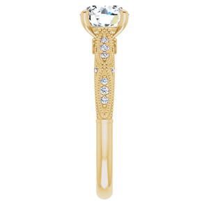 แหวนหมั้นเพชรทรงบริลเลียนต์แบบสแกลลอป ดีไซน์คลาสสิก 14k/18k ได้รับการรับรองจาก IGI เพชรเลี้ยงในห้องปฏิบัติการ ประดับมิลเกรน น่ารัก ทองคำ สำหรับวันครบรอบแต่งงาน - Product Image 5