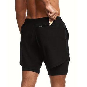 2026 New Design Double-<b>layer</b> Sports Shorts with Drawstring for Summer Fitness Training and Fashionable Sports Shorts - Product Image 1