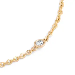 Bracelet de fiançailles en or jaune 14KT Bracelet pour femme avec diamant cultivé en laboratoire Nouveau design Bracelet fin en or massif vente