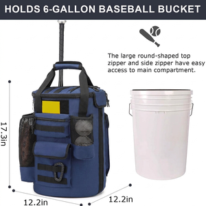 Sac à balles de baseball de grande capacité, poignée renforcée et sangle rembourrée, étui de rangement pour équipement d'entraînement pour équipes de baseball pour l'entraînement - Product Image 2