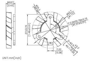 พัดลมระบายความร้อนแบบไร้กรอบ D5010F-YH3 ทนอุณหภูมิสูง 5V12V24V ลูกปืนแบบลูกกลิ้ง ใบพัดพลาสติก ขนาด 50*50*10 มม. พัดลมติดตั้ง - Product Image 3