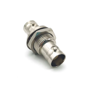 Adaptateur RF BNC Femelle vers BNC Femelle à montage sur panneau, 50 Ohms, en laiton massif de précision, avec écrou et joint - Product Image 5