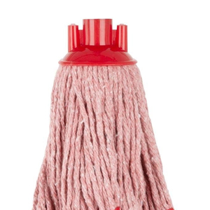 Cabezal de fregona de hilo de algodón de alta calidad y bajo precio con banda superior de color liso para sistema de limpieza de suelos, con extremo cortado, a bajo precio. - Product Image 4