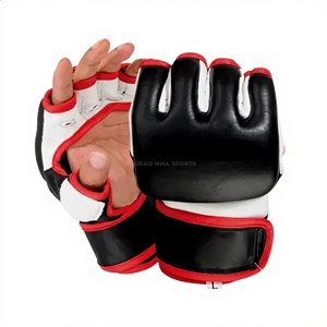Gants de boxe MMA professionnels en cuir avec doublure intérieure épaissie pour fermeture – Légers, respirants, séchage rapide, unisexe - Product Image 1
