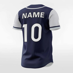 Maillots de baseball vierges, uniformes d'équipe, personnalisables avec impression couleur, 100 % polyester, séchage rapide, col rond, manches courtes - Product Image 2
