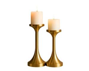 Rich look <b>Gold</b> Tapered <b>Candlestick</b> <b>Holder</b> Set For Home Decoration handcrafted - Product Image 1