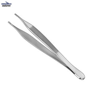 Pinzas para Tejidos Adson Marrones de Acero Inoxidable Alemán, 12 cm, 77 Dientes, Manuales, Clase I, Certificadas CE - Product Image 1