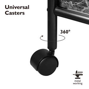 Sistema de estanterías móviles de acero al carbono de primera calidad, diseño desmontable de dos niveles, carrito utilitario para organización de despensa - Product Image 5